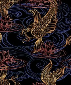 Fish, Lotus and Waves